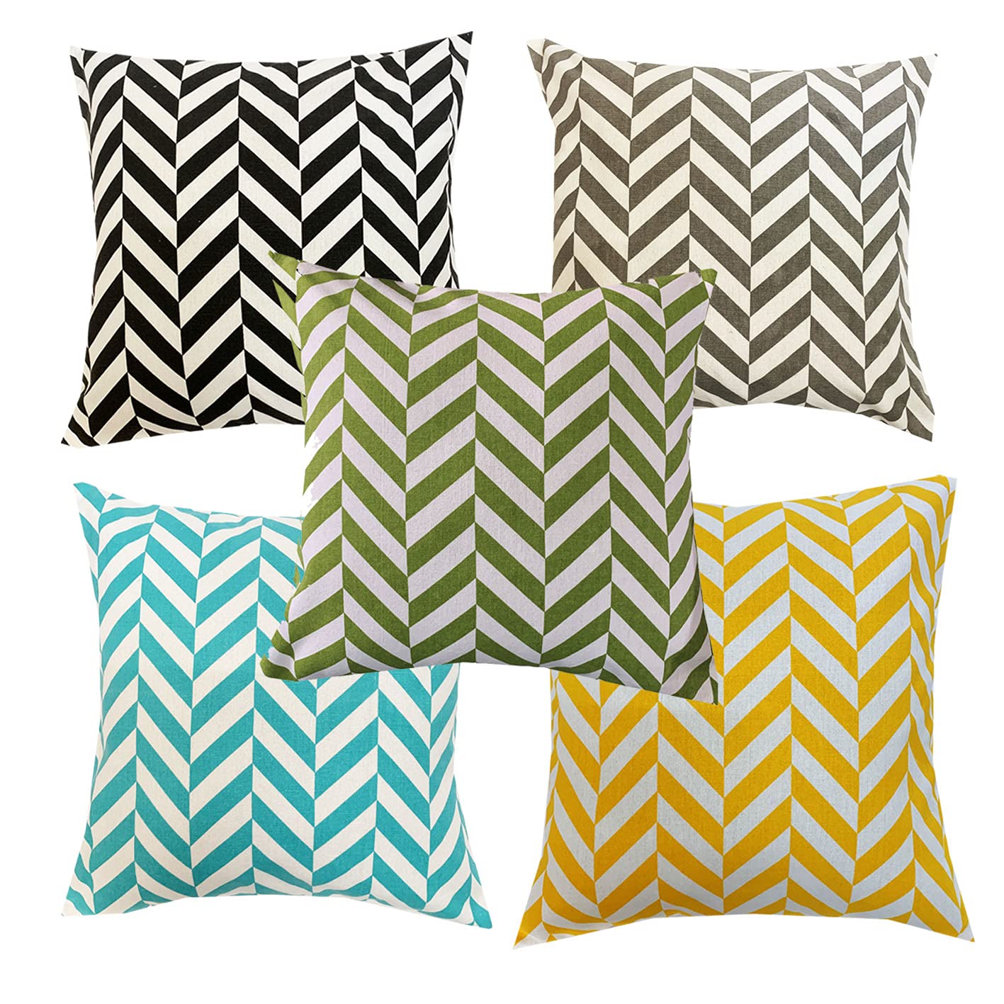 Pinkparrot Cotton Designer Decorative Throw Pillow Covers/Cushion Covers (16X16 Inches)  Set Of 5023