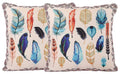 Kuber Industries Wings Design 2 Pieces Cotton Cushion Cover  16X16(Cream)