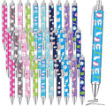 Watersay 30 Pcs Teeth Pens Bulk Dental Gifts Retractable Dentists Ballpoint Pen Black Ink with Paper Scroll Inside Dental Assist