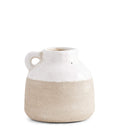 K&K Interiors VASES 4.5 Inch Ceramic Pot with Light Cream Glaze on Top