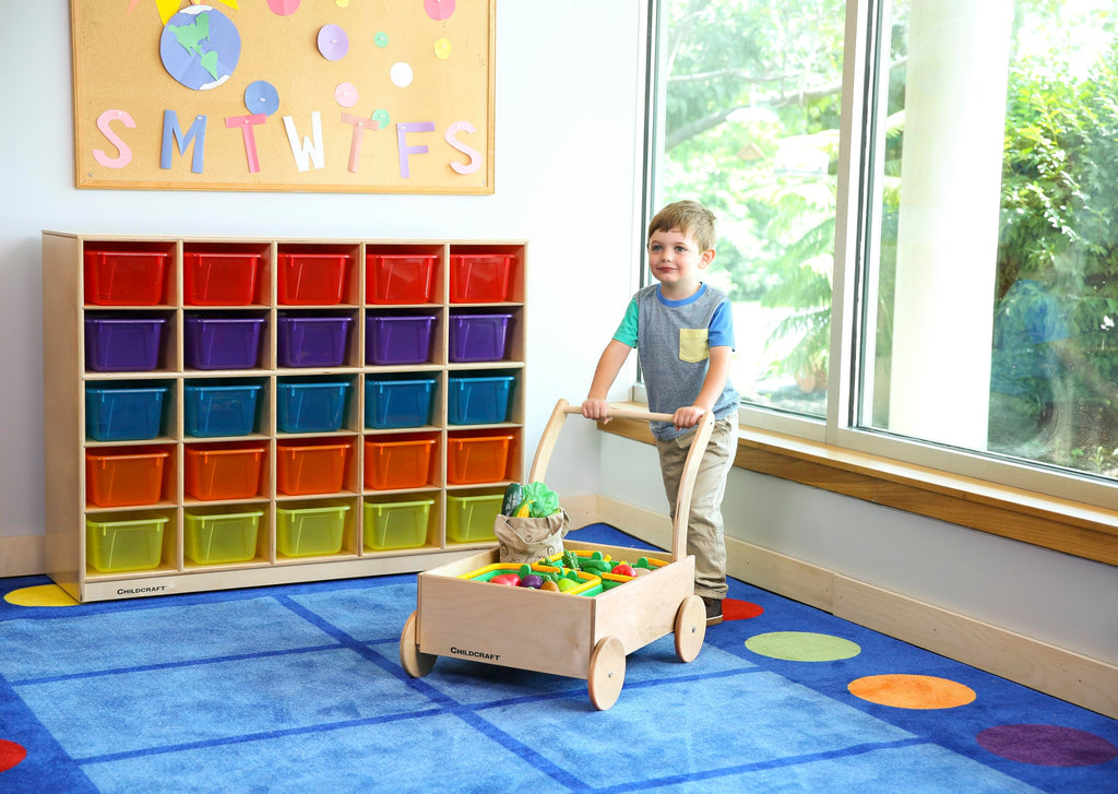 Childcraft Wooden Push Cart