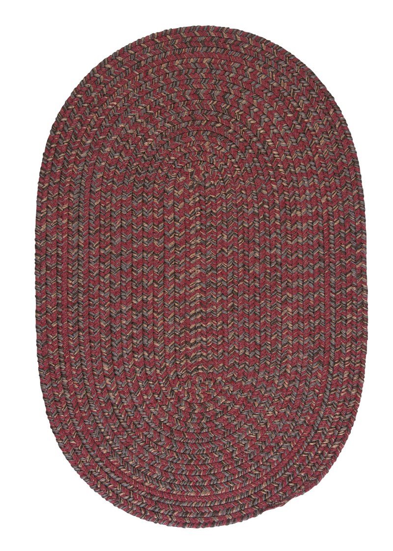 Hayward Oval Area Rug, 5 By 8-Feet, Berry