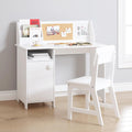 Utex Kids Study Desk With Chair, Wooden Children School Study Table With Hutch And Chair For 3-8 Years Old, Student'S Study Computer Workstation & Writing Table For Home School Use