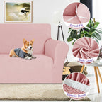 Znsayotx Oversized Super Stretch Couch Cover (91'-110'), New Striped Sofa Covers Comfortable & Durable, Dog Cat Pets Friendly Extra Large Spandex Sofa Slipcovers (Chintz Rose, Xl Sofa)