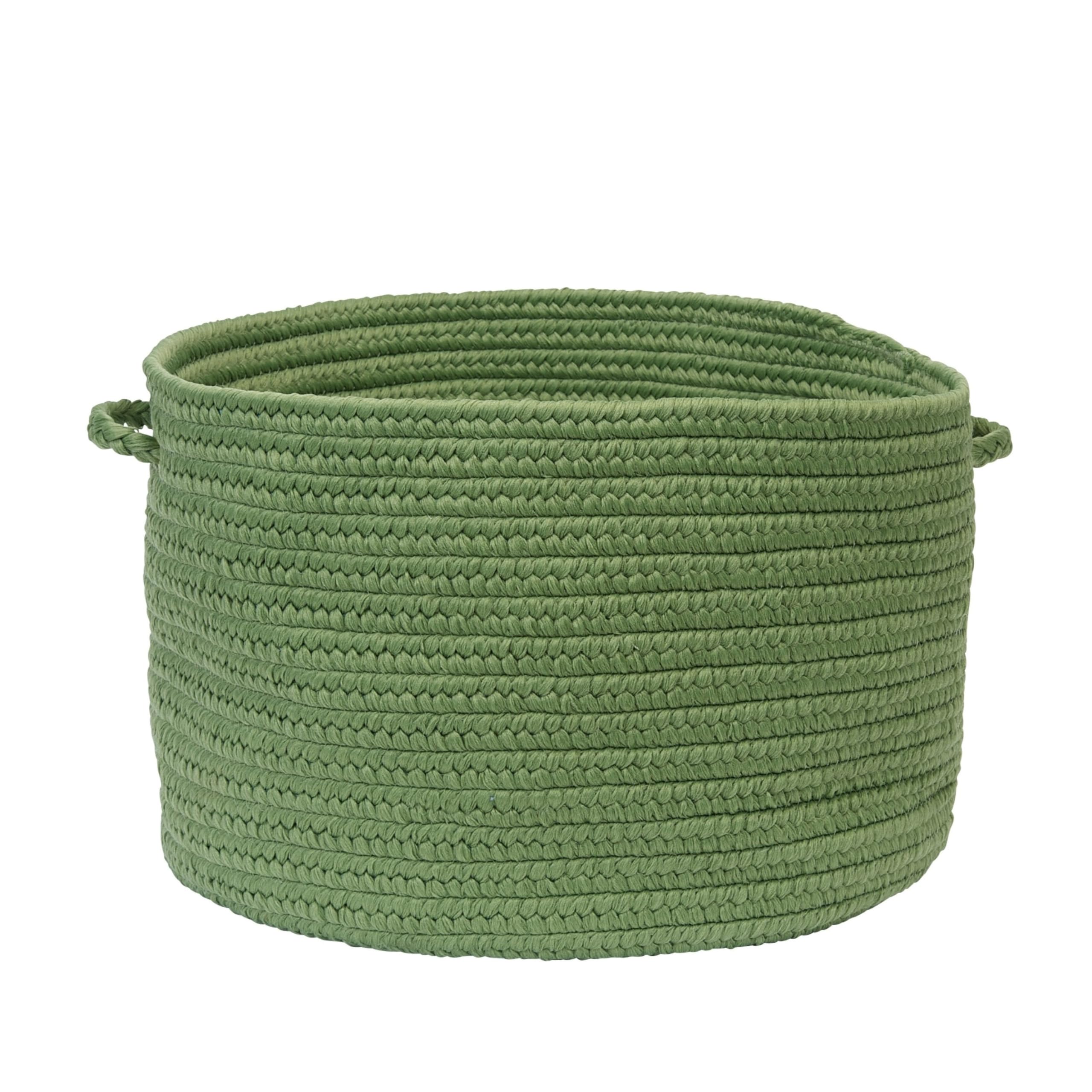 Colonial Mills Br69 18 By 18 By 12-Inch Boca Raton Solid Storage Basket, Moss Green