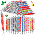 Resurhang 150 Pcs Ballpoint Pens Bulk Holiday Novelty Pens 0.5 mm Retractable Black Ink Decorative Pens for Kids Office School P