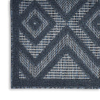 Nourison Versatile Indoor/Outdoor Navy Blue 4' X 6' Area Rug, Easy Cleaning, Non Shedding, Bed Room, Living Room, Dining Room, Deck, Backyard, Patio, High Traffic Area (4X6)