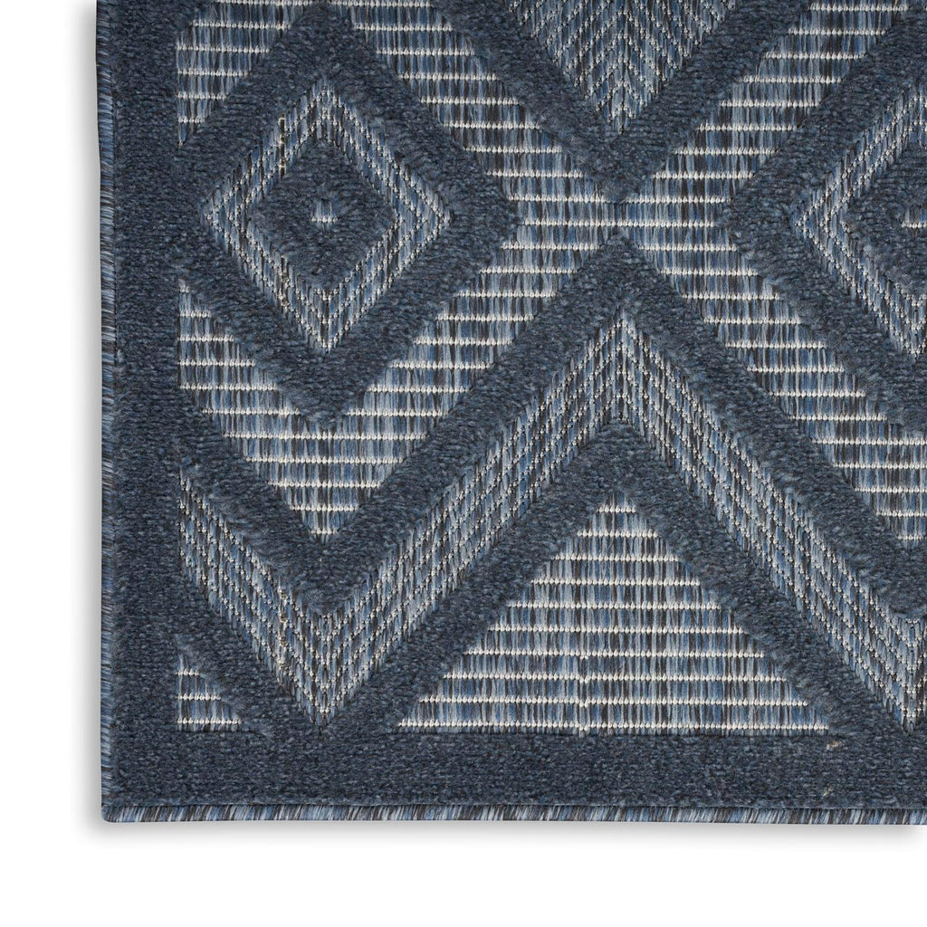 Nourison Versatile Indoor/Outdoor Navy Blue 5' X 7' Area Rug, Easy Cleaning, Non Shedding, Bed Room, Living Room, Dining Room, Deck, Backyard, Patio, High Traffic Area (5X7)