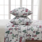 Great Bay Home 3-Piece Twin Microfiber Sheet Set Holiday-Printed, Ultra-Soft, Wrinkle & Fade-Resistant Patterns Inspired By Holidays All-Season Bedding Sheets & Pillowcases (Twin, Winter Wonderland)