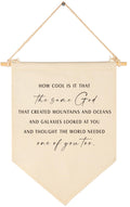 How Cool Is It That The Same God-Wall Decor Gift for Baby Boys Girls Kids-Canvas Hanging Pennant Banner Wall Art Gift for Nurser