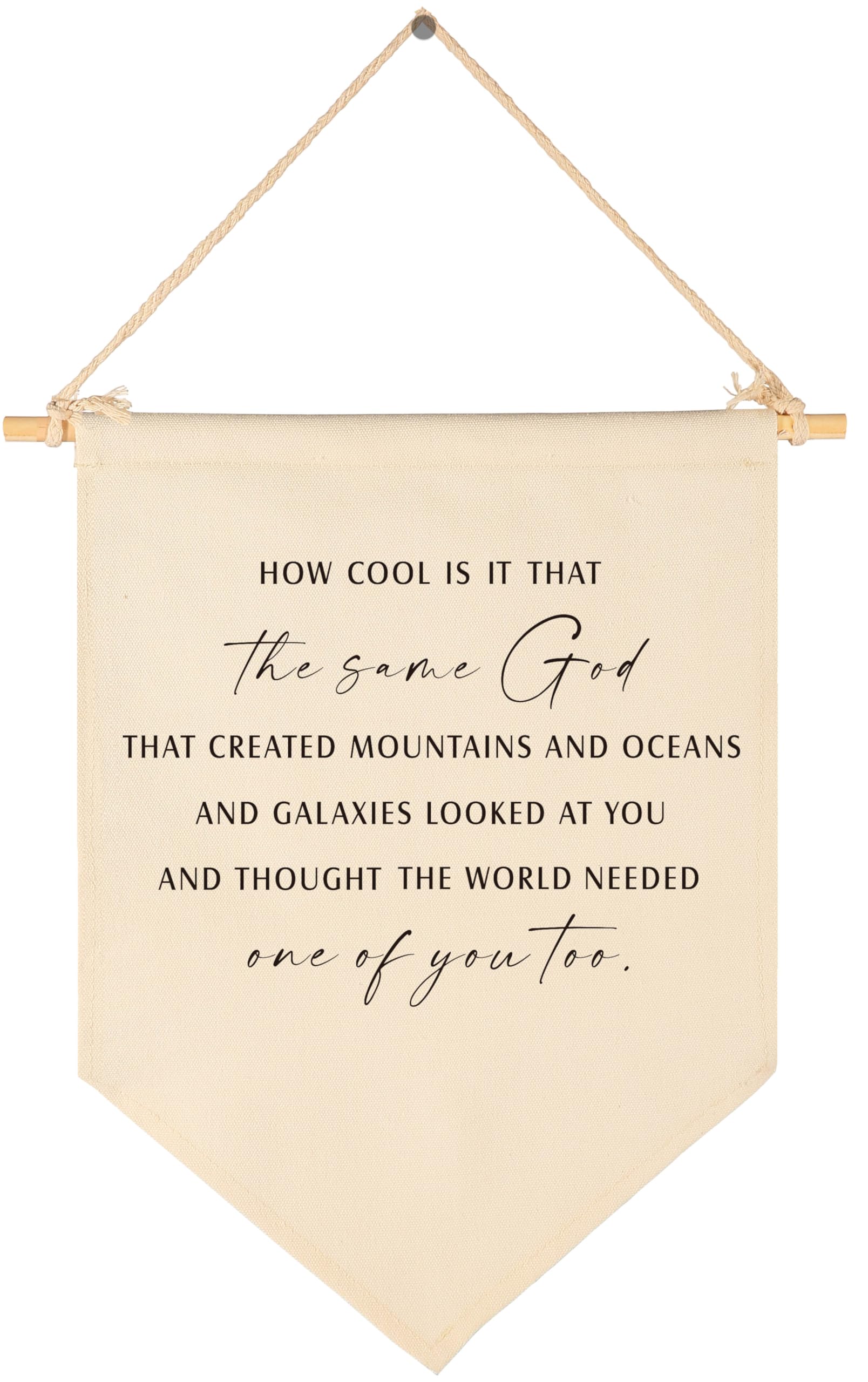 How Cool Is It That The Same God-Wall Decor Gift for Baby Boys Girls Kids-Canvas Hanging Pennant Banner Wall Art Gift for Nurser