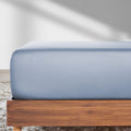 California Design Den Twin Xl Deep Pocket Fitted Sheet Only, Soft 100% Cotton Sateen, Durable All-Around Elastic, Head/Foot Side Indicators, Extra Long Twin Fitted Sheets (Blue Hydrangea)