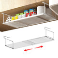 2 Pack Hanging Under Shelf Storage Basket, Expandable Organizer for Cabinets Pantry Shelves