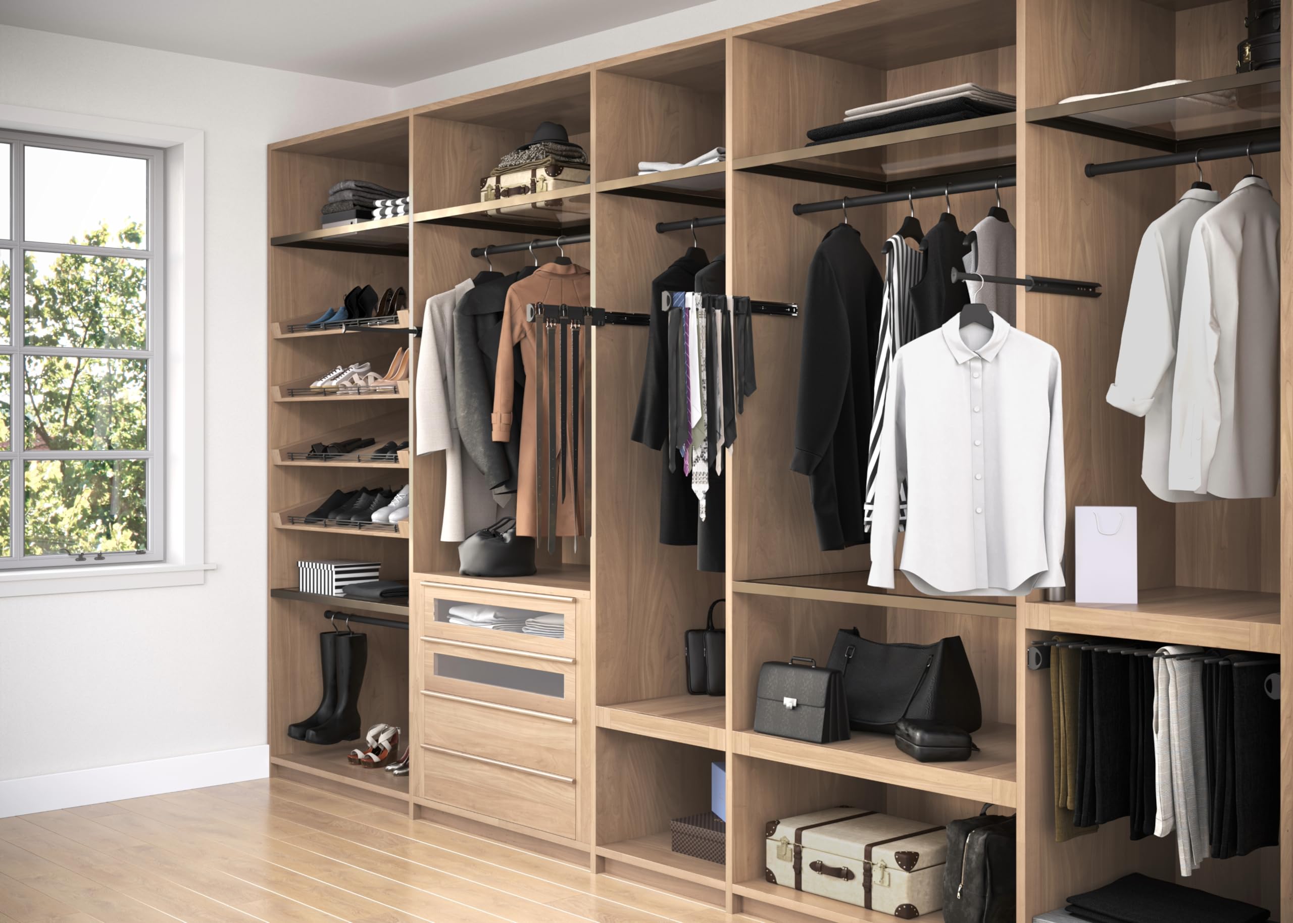 Hardware Resources 355V-Pc Telescoping Valet Rod, Polished Chrome