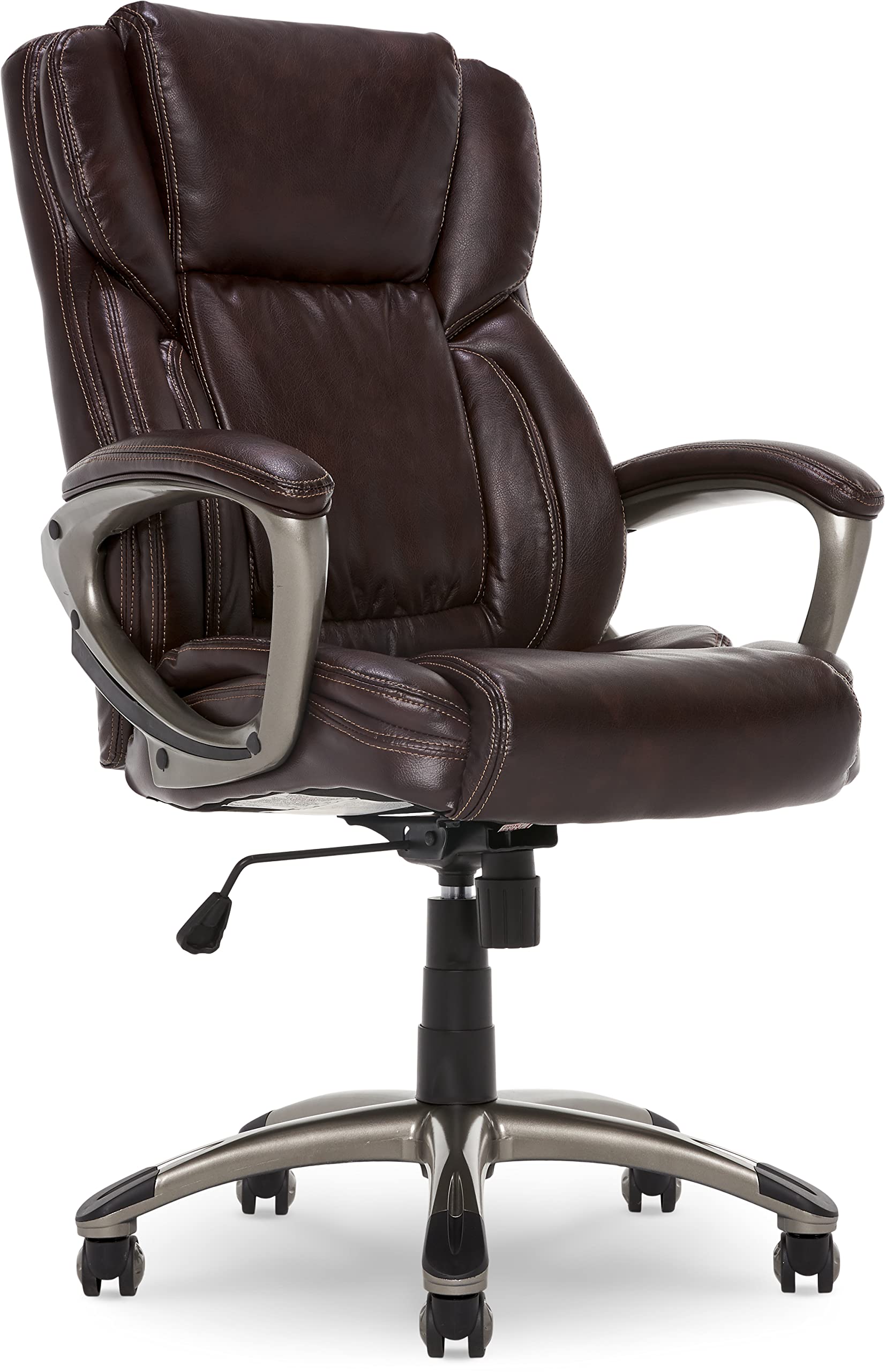 Serta Garret Executive Office Chair, Ergonomic Mid-Back with Lumbar Support, Semi-Plush Cushion and Body Pillows, Padded Armrest