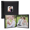 8 x 8 Black Leather Self-Stick Photo Album - Holds 20 Photos