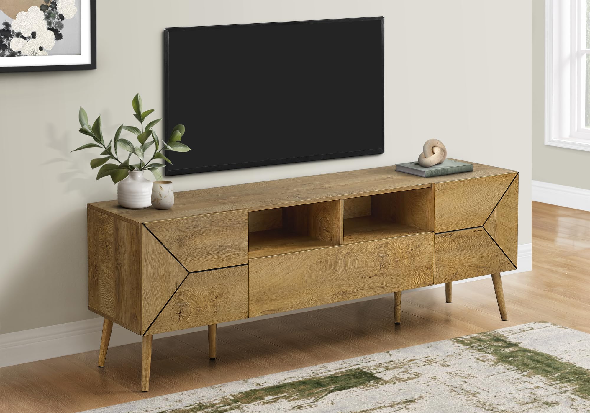 Monarch Specialties I 2753 Tv Stand, 72 Inch, Console, Media Entertainment Center, Storage Drawer