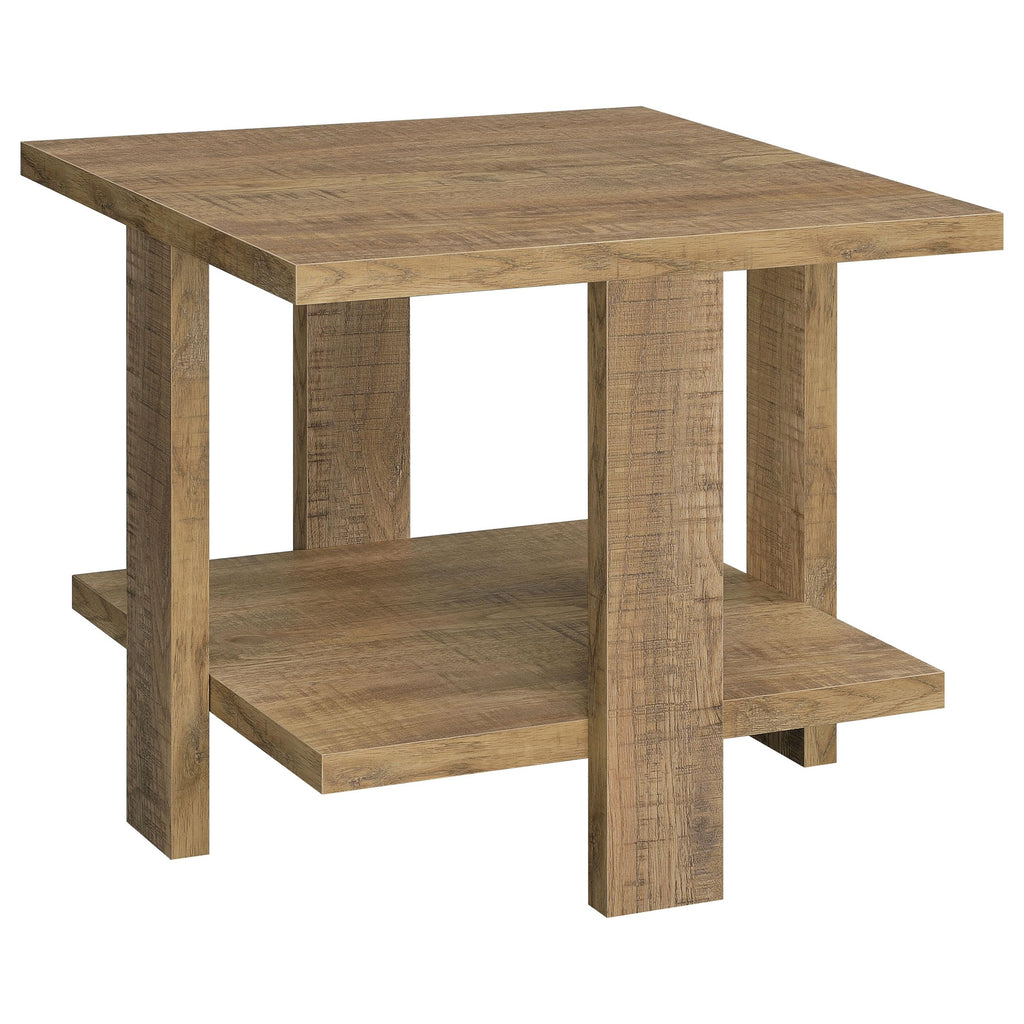 Coaster Home Furnishings Dawn Square Engineered Wood End Table With Shelf Mango
