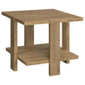 Coaster Home Furnishings Dawn Square Engineered Wood End Table With Shelf Mango