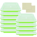 Legigo 10 Pack Green Seed Sprouter Trays- Soil-Free Cultivation Germination Tray, Bpa Free Nursery Tray With Planting Paper For
