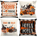 Modovos Halloween Decorations Pillow Covers 18X18 Set Of 4 Halloween Decor Hocus Pocus Throw Pillow Covers Indoor Outdoor Fall P