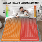 Heated Blanket Queen Size, 84''X90'' Queen Electric Blanket Dual Control With 5 Heating Levels & 10 Hours Auto Off, Electric Hea