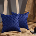 Scarlett Linens Beaded Cushion Covers 16X16 Inches Pack Of 1 | Blue Embroidered Cushion Covers | Festive Cushion Covers | Sofa P