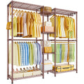 Ulif E4 Clothes Rack, Heavy-Duty Garment Rack, Metal Freestanding Clothing Organization Storage System Can Be L-Shaped with Shel