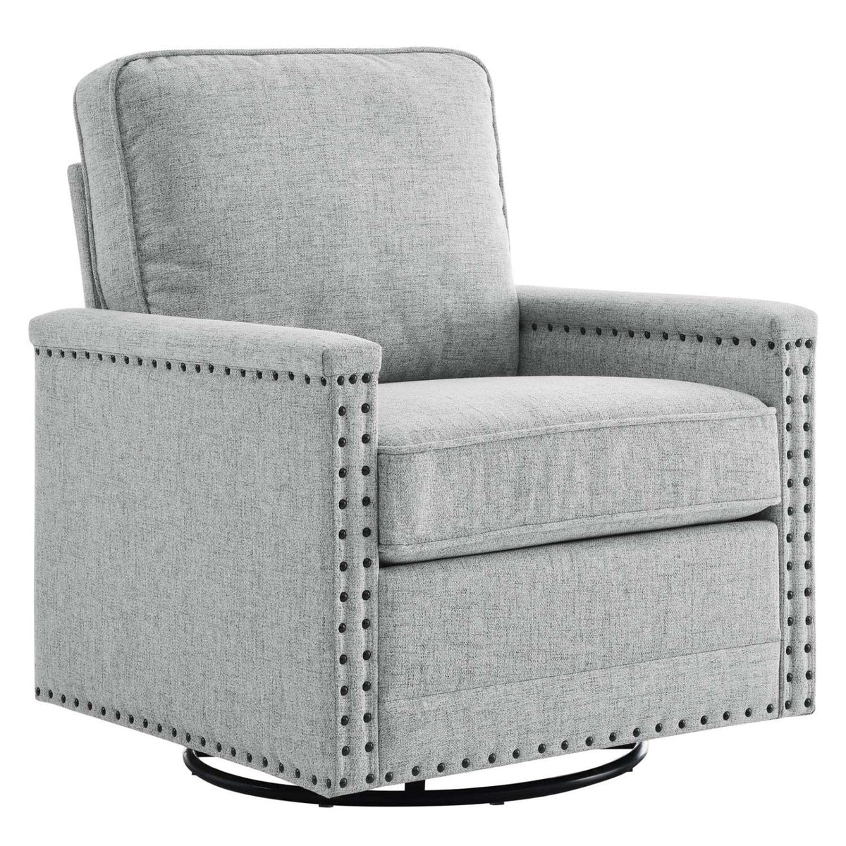 Modway Ashton Sofas, Swivel Chair, Light Gray