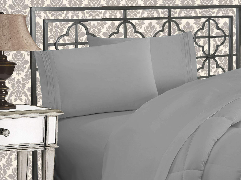 Elegant Comfort Wrinkle & Fade Resistant 1500 Premium Hotel Quality Microfiber Ultra Soft Luxurious 2-Piece Pillowcases, King Si