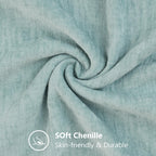 Decoruhome Couch Throw Pillow Covers 18X18 Set Of 2, Decorative Soft Chenille Solid Dyed Spring Pillow Covers For Sofa Bed Living Room, Aqua Haze