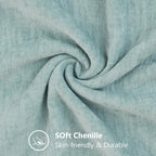 Decoruhome Couch Throw Pillow Covers 12X20 Set Of 2, Decorative Soft Chenille Solid Dyed Lumbar Spring Pillow Covers For Sofa Bed Living Room, Aqua Haze