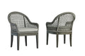 Best Quality Furniture D1005 Patio Dining, Set Of 2 Chairs, Gray