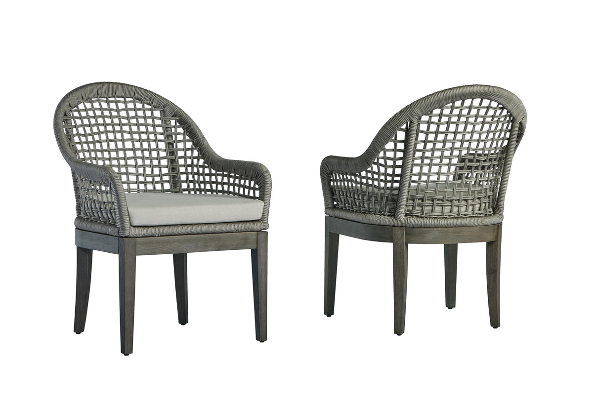 Best Quality Furniture D1005 Patio Dining, Set Of 2 Chairs, Gray