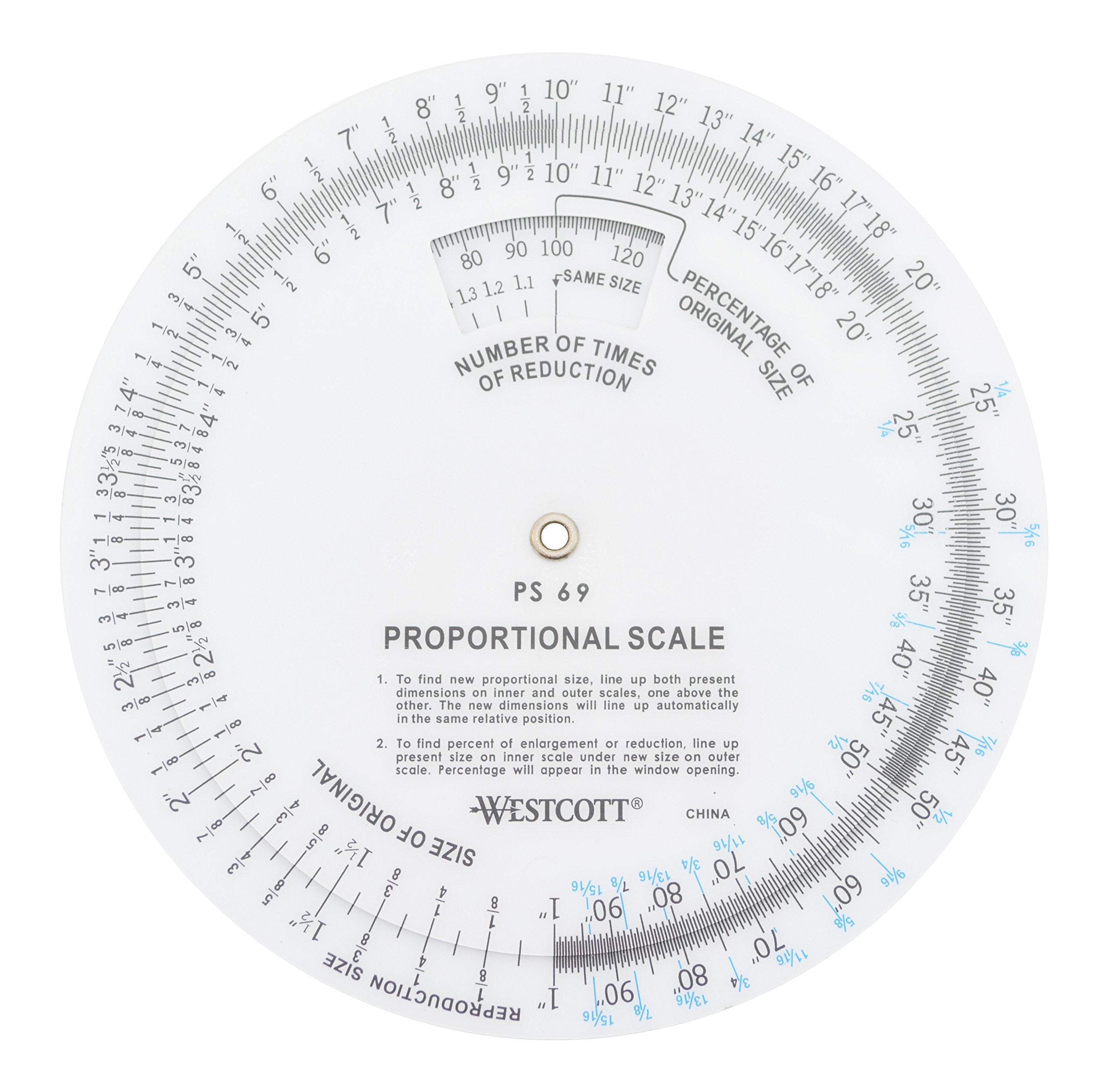 Westcott 5' Proportional Scale, White (Ps-69)