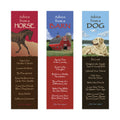 Your True Nature Advice From Nature 3 Bookmark Farm Set, Laminated With Glossy Finish, Printed On Recycled Paper - Barn, Horse,