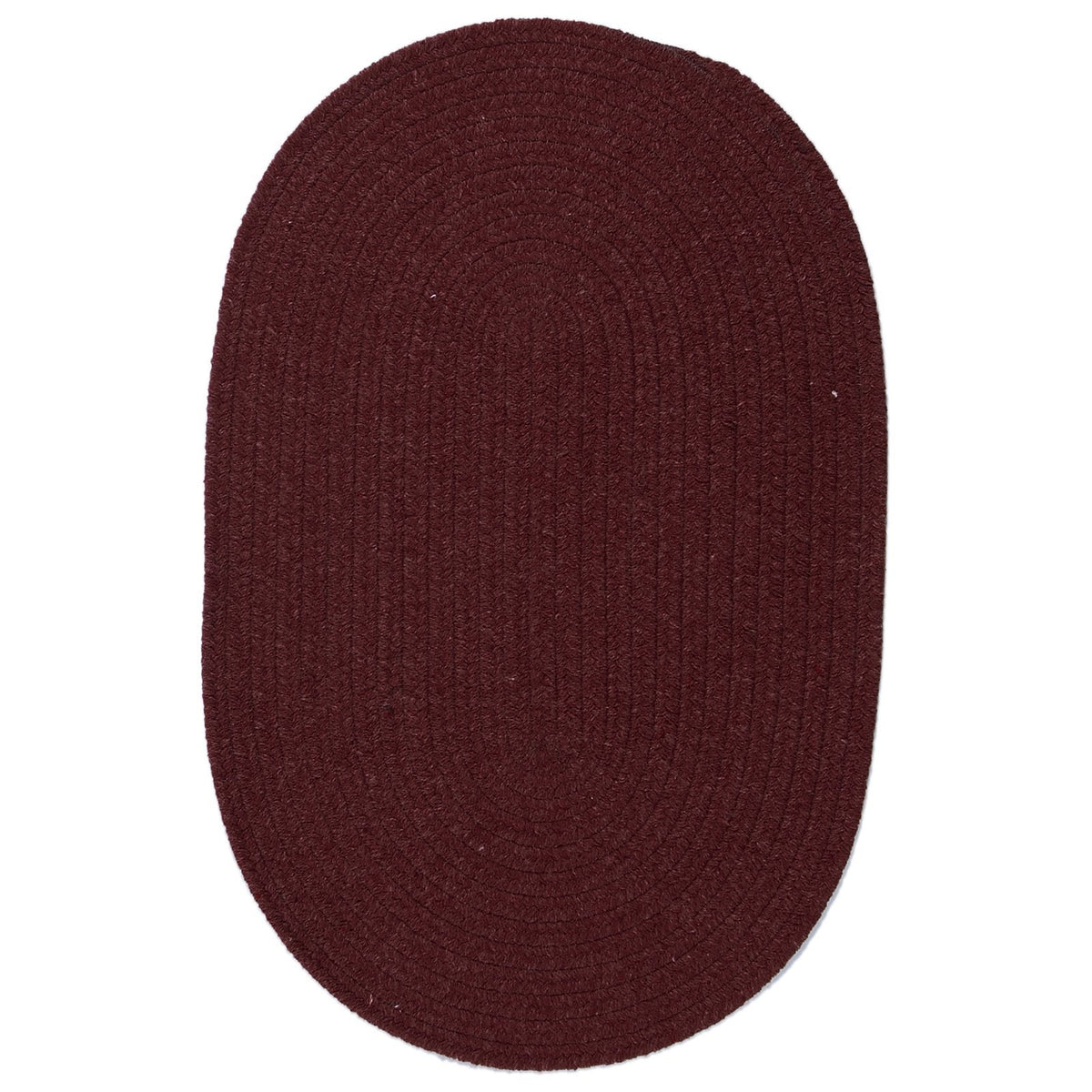 Solid Wool Blend Holly Berry Rug Rug Size: Oval 5' X 7'