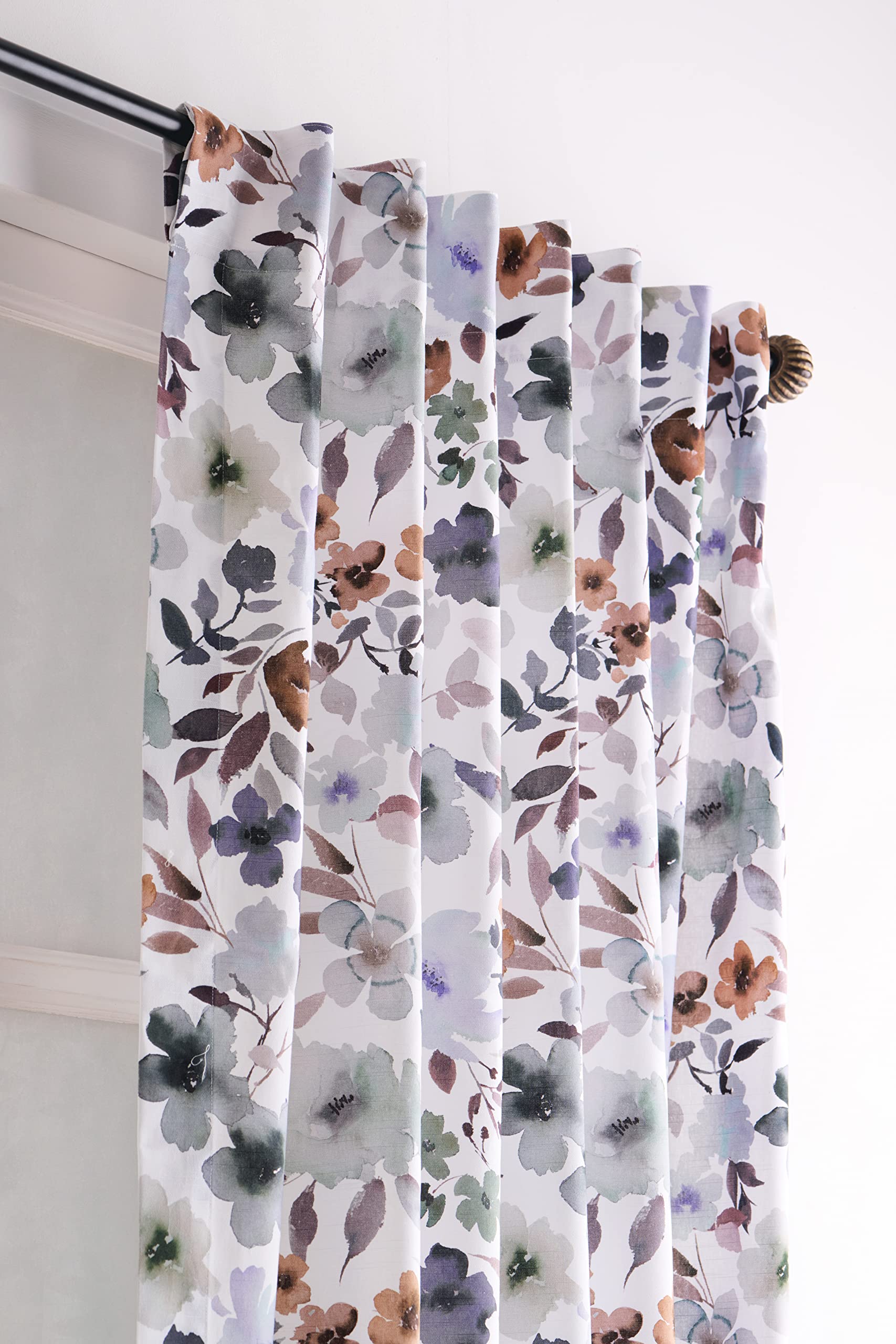 Maison D' Hermine Curtain 100% Cotton 50''X96'' Curtains 2 Panel Easy Hanging With A Rod Pocket & Loop For Kitchen, Bedrooms & O