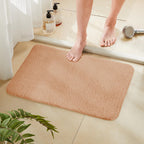 TECHMILLY Fluffy Tufting Bathroom Rug Mat 36x24, Absorbent Thick Non Slip Microfiber Mats, Quick Dry Machine Washable Bath Rug f