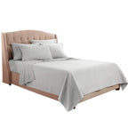 Clara Clark 5 Piece Twin Bed Sheet Set - Silver, Microfiber, Luxury Hotel Quality, Deep Pocket, Fade Resistant, 1800 Thread Count, Breathable, 3 Pillowcases & Fitted & Flat Sheet