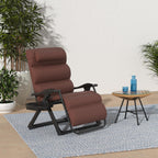 Best Choice Products Oversized Zero Gravity Chair, Folding Outdoor Patio Recliner, Xl Anti Gravity Lounger W/Removable Cushion, Cup Holder, Side Tray, 350Lb Capacity - Woodland Brown
