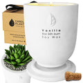 Matani Concrete Cement Candle Planter - Aromatherapy Candles for Home Scented, Soy Candles - Scented Candle & Dual Purpose Jar C