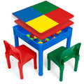 Play Platoon 5 In 1 Kids Activity Table And Chair Set For Toddlers, Building Block, Craft & Sensory Tables For Toddlers With 2 C