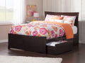 AFI, Metro Full Platform Bed with Matching Footboard and Storage Drawers, Espresso