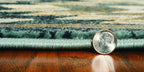 HomeRoots 3'X5' Slate Blue Machine Woven Pinegrove Lodge Indoor Area Rug