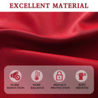 Donren Red Blackout Curtain Tiers For Kids Room - Home Decorations Short Curtains For Small Windows (30 By 36 Inch,2 Panels)