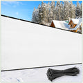 ColourTree Customized Size 6 x 100 White Fence Screen Privacy Screen - Commercial Grade 170 GSM - Heavy Duty - 3 Years Warrant