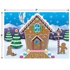 Gingerbread House Fabric Backdrop