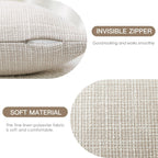 Otostar Pack Of 2 Throw Pillow Covers 12X20 Inch Linen Beige Pillowcases Farmhouse Decorative Solid Pillow Covers 30X50 Cm Lumba