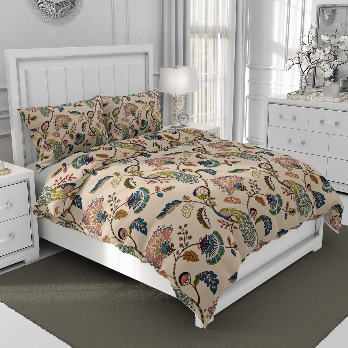 Decomizer Super Soft Glace Cotton King Size Double Bed Ac Comforter || Blanket Duvet For All Seasons/Weathers  Pack Of 1 Beige 